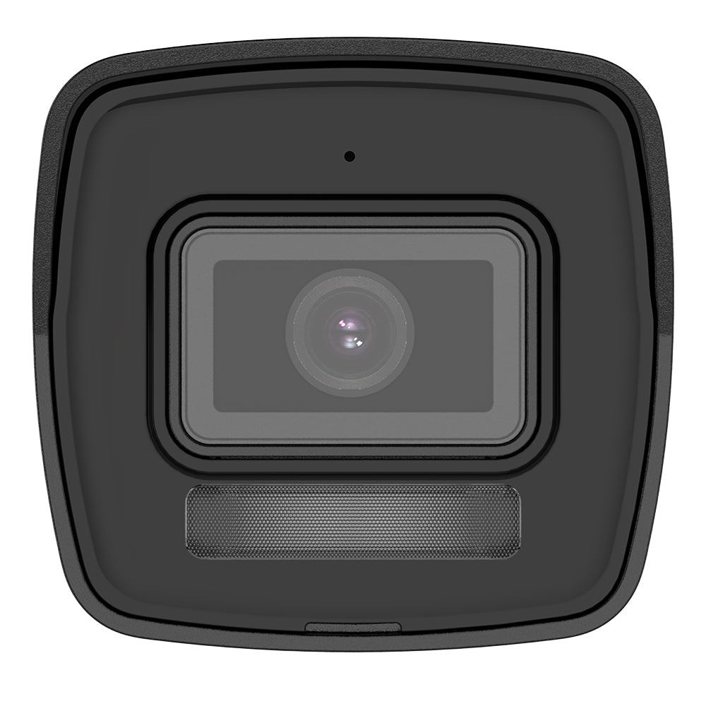 Hikvision DS-2CD1043G2-LIU 4 MP Smart Hybrid Light bullet IP camera, angled view