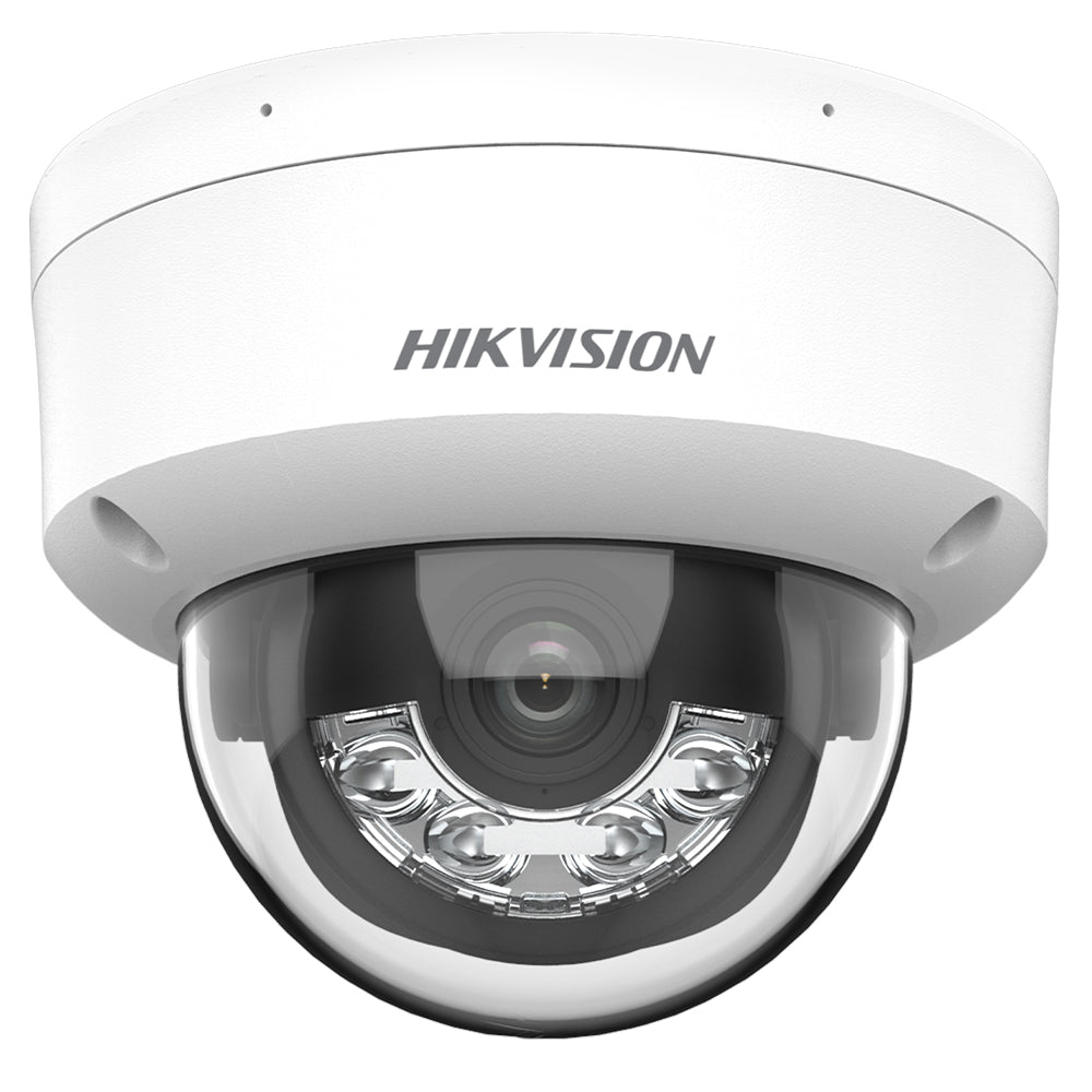 Hikvision DS-2CD1183G2-LIU 8 MP Smart Hybrid Light dome IP camera, angled view