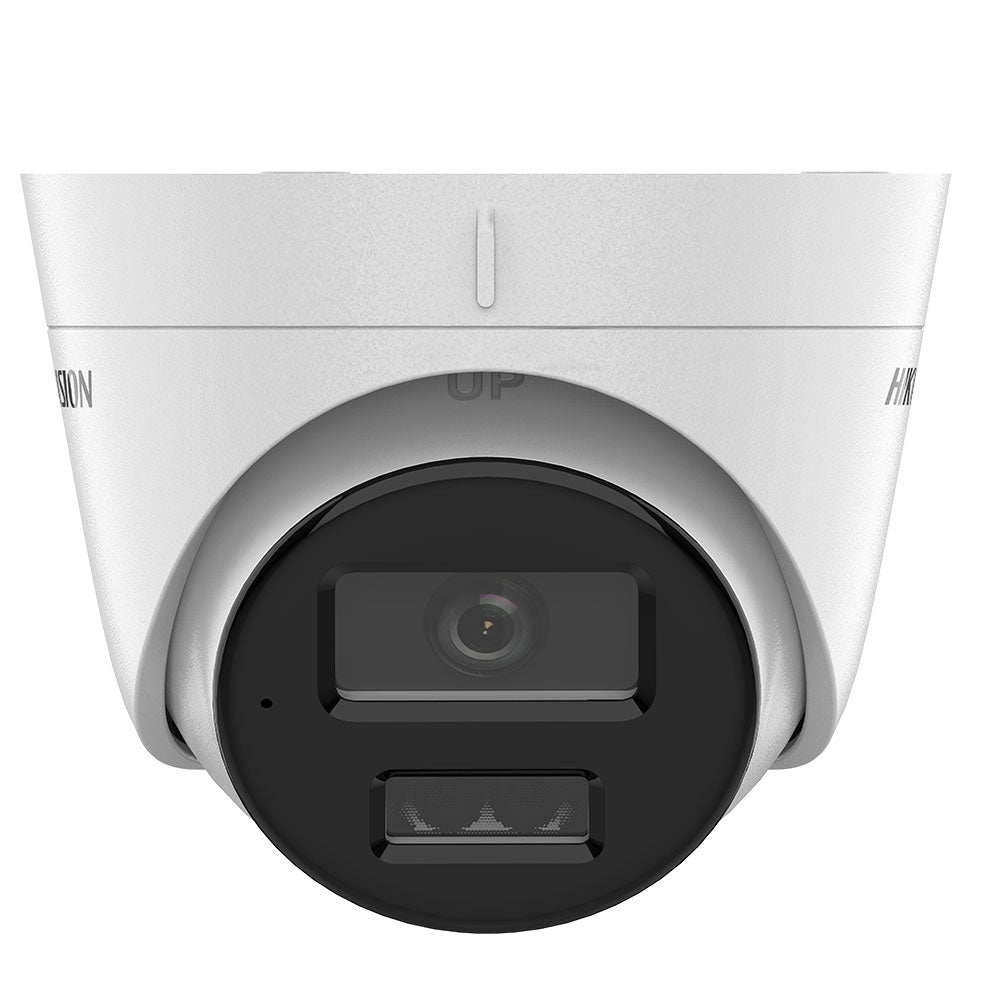 Hikvision DS-2CD1323G2-LIU 2 MP ColorVu turret IP camera, angled view