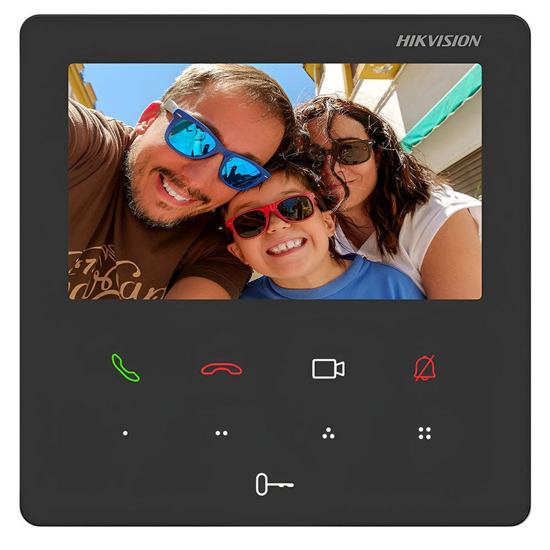 Hikvision DS-KH6110-WE1 indoor intercom monitor, front view