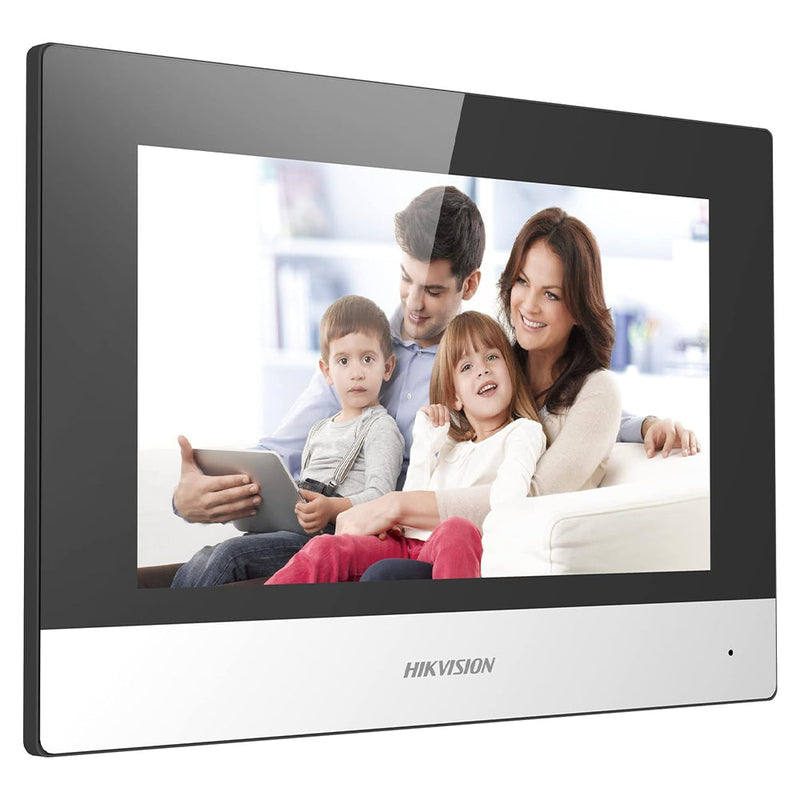 Hikvision DS-KH6320-WTE1 7-inch indoor intercom monitor, front view