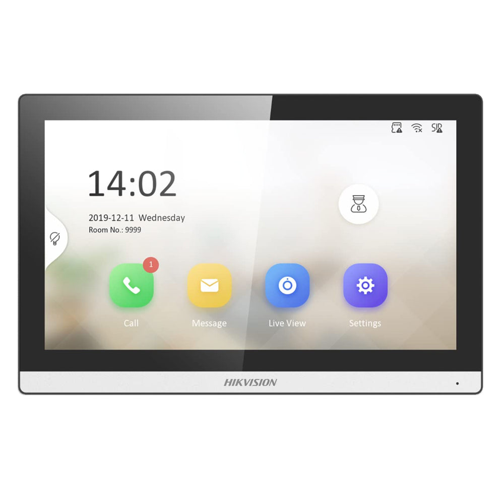 Hikvision DS-KH6350-WTE1 video intercom indoor monitor, front view