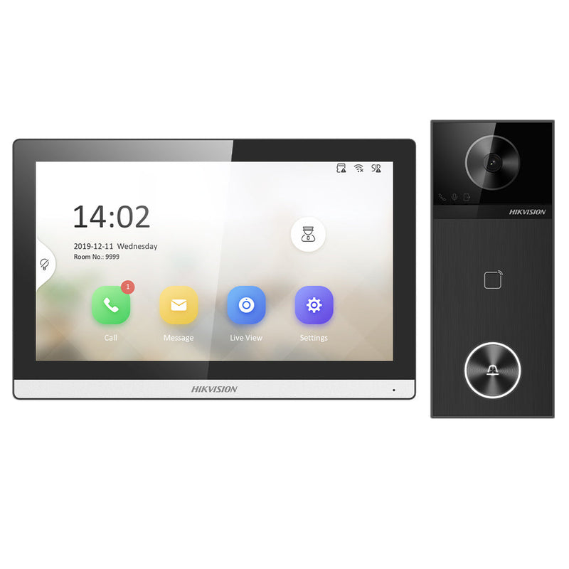 Hikvision DS-KIS610-P complete IP video intercom kit, front view