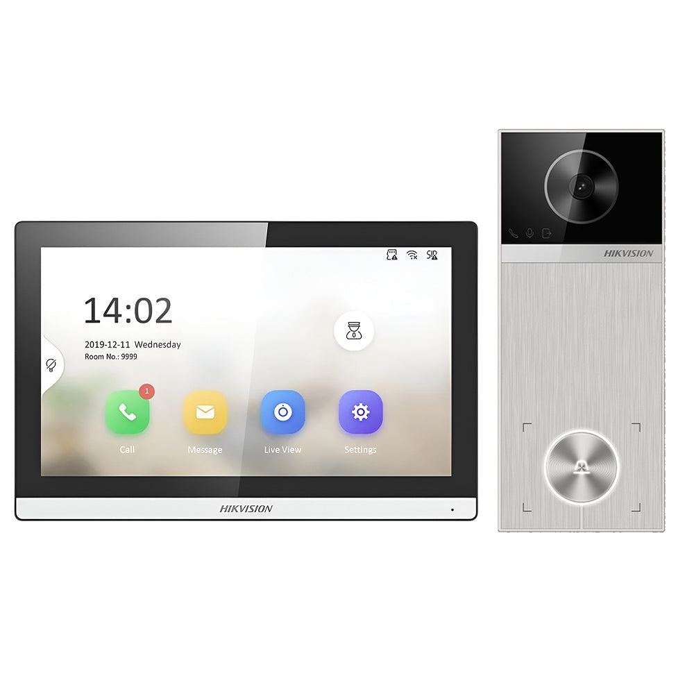 Hikvision DS-KIS611-S complete IP video intercom kit, front view