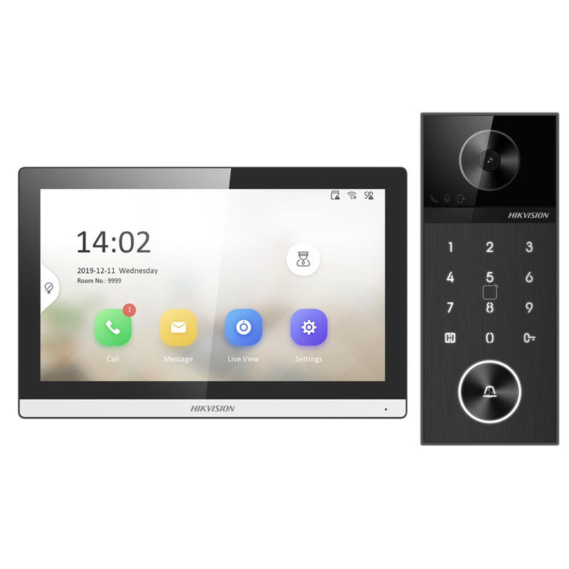Hikvision DS-KIS612-P complete IP video intercom kit, front view