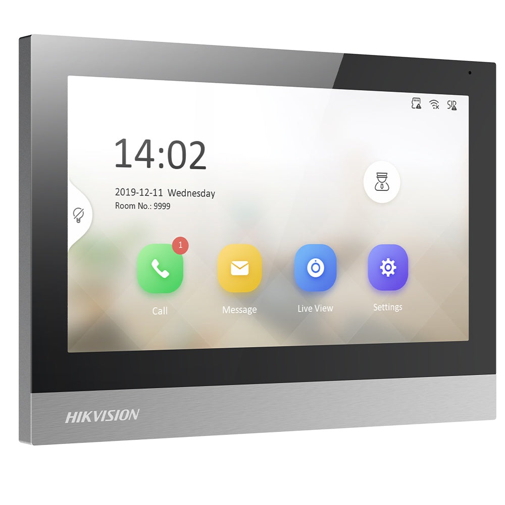 Hikvision DS-KIS613-S complete IP video intercom kit, side and mounting detail