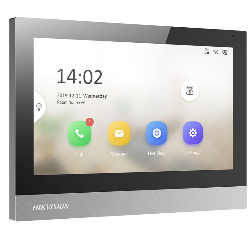 Hikvision DS-KIS613-S complete IP video intercom kit, side and mounting detail
