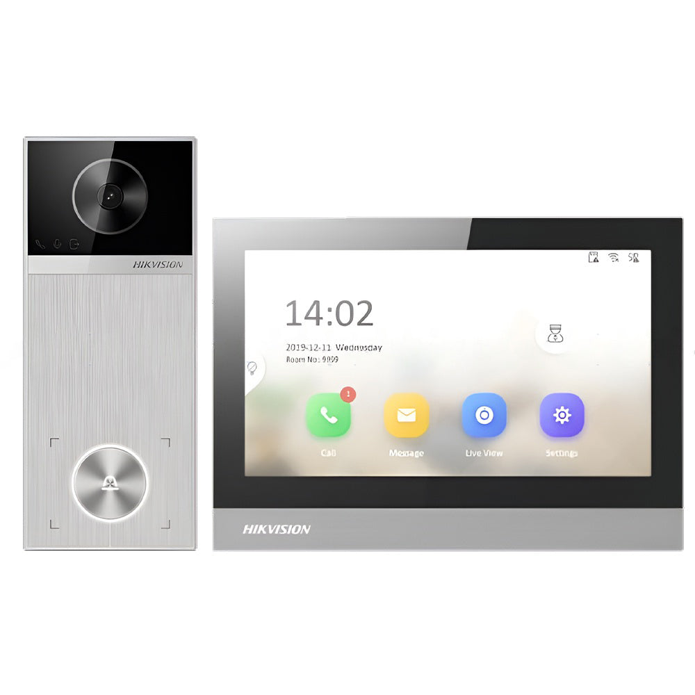 Hikvision DS-KIS613-S complete IP video intercom kit, front view